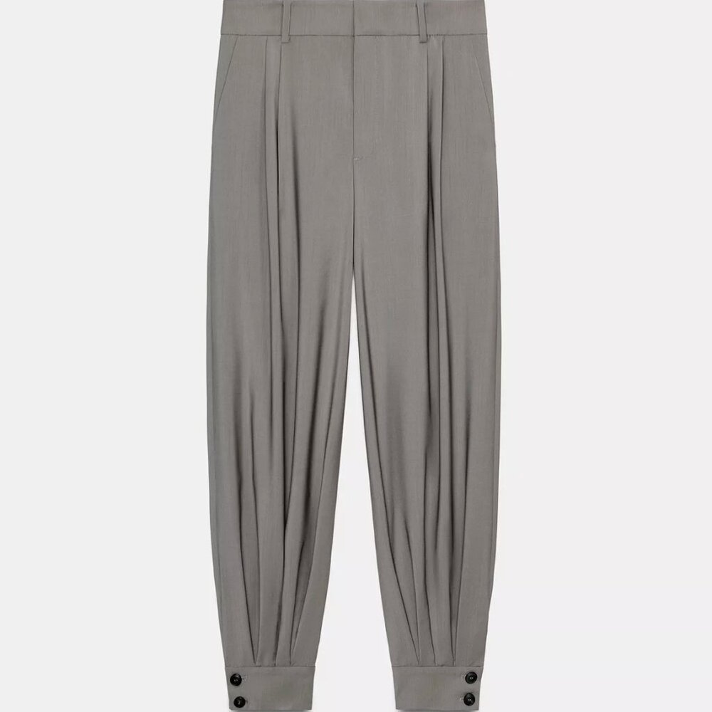 NWT Zara Limited Edition 100% Wool Pants — Gray l Size XS (Runs Large)
